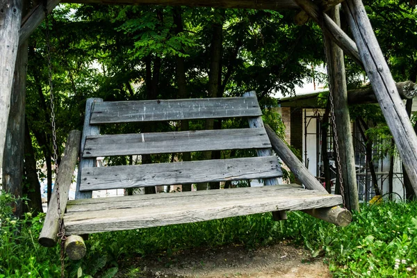 Rustic Rocking Chair Garden — Stock Photo, Image