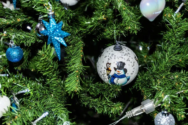 Christmas Tree Decorations Lights — Stock Photo, Image