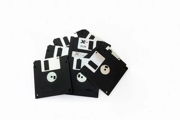 Bucharest Romania February 2022 Data 2Hd Floppy Disks Inch White — Stock Photo, Image