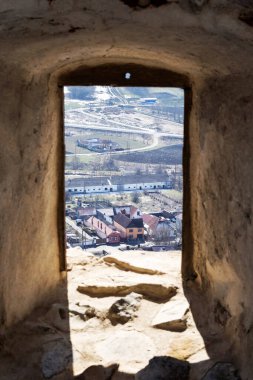 Romanya 'nın Brasov ilçesindeki kaleden görülen Rupea kasabası.