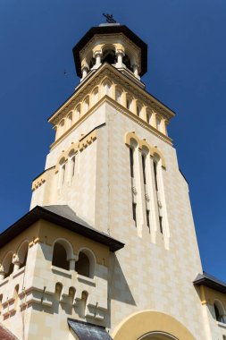 Taç giyme töreni Başpiskoposu Katedral Kulesi. Alba Iulia, Alba Carolina kalesi, Romanya.