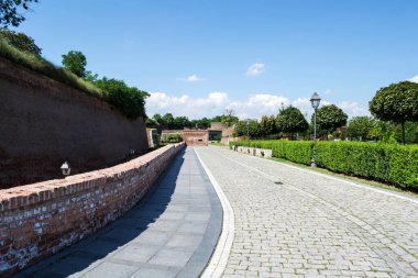 Alba Carolina kalesinin içinden bak. Alba Iulia, Romanya.