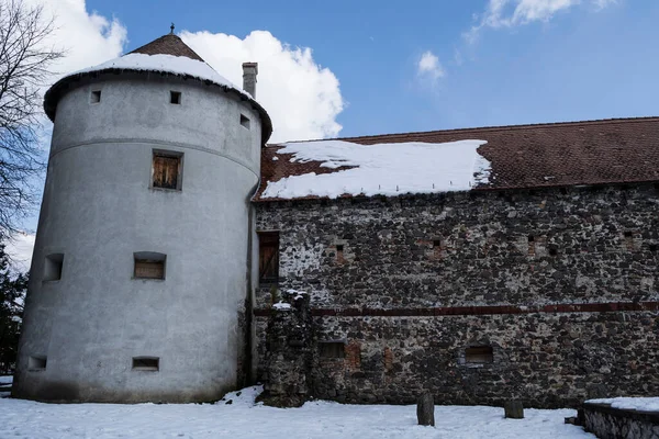 Zamek Sukosd Bethlen Średniowieczna Budowla Wieś Racos Braszów Rumunia — Zdjęcie stockowe