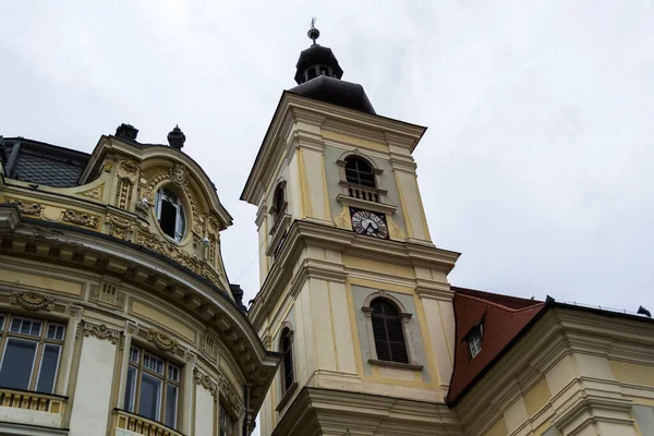 Sibiu Rumunsko Srpna 2020 Jezuitský Kostel Nebo Kostel Nejsvětější Trojice — Stock fotografie