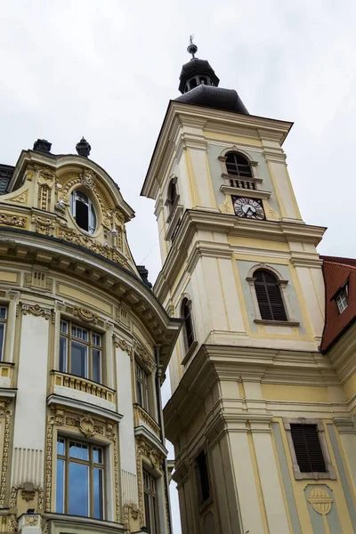 Sibiu Rumunia Sierpnia 2020 Kościół Jezuitów Lub Kościół Trójcy Świętej — Zdjęcie stockowe