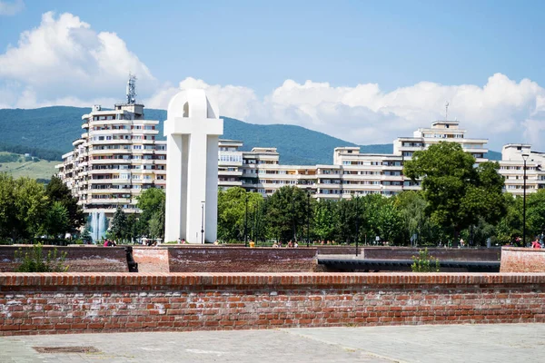 Alba Iulia Romania Серпня 2020 Вид Західного Боку Цитаделі Мостом — стокове фото