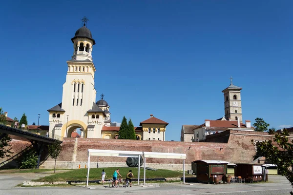 Alba Iulia Romania Agosto 2020 Incoronazione Cattedrale Ortodossa Cattedrale Cattolica — Foto Stock