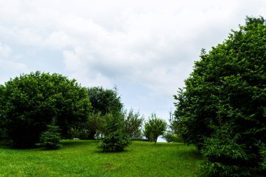 Gura Humorului 'de panoramik manzara, Suceava ilçesi, Bucovina, Romanya.