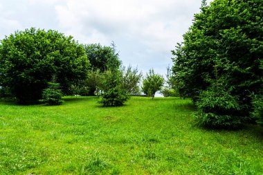 Gura Humorului 'de panoramik manzara, Suceava ilçesi, Bucovina, Romanya.