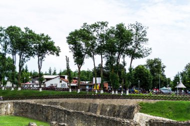 SUCEAVA, ROMANIA - 21 Haziran 2019: Suceava Kalesi. Suceava Kalesi..