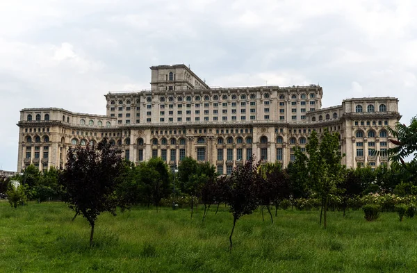 Palacio Del Parlamento Casa Del Pueblo Bucarest Rumania —  Fotos de Stock