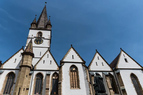 Sibiu Rumunia Lipiec 2021 Luterańska Katedra Najświętszej Marii Panny — Zdjęcie stockowe