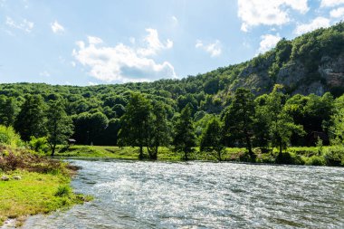 Crisul Repede nehri, Ungurul Mare mağarası yakınlarında. Apuseni dağları, Bihor, Romanya.