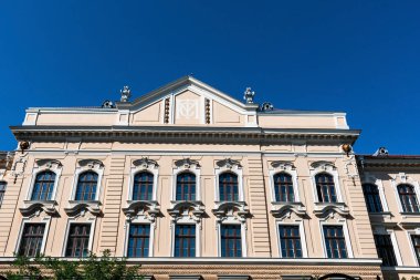 ORADEA, ROMANIA - 30 Temmuz 2021 Tarii Crisurilor Müzesi cephesi.