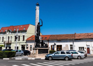 ORADEA, ROMANIA - 30 Temmuz 2021: Bihor İtfaiye Anıtı