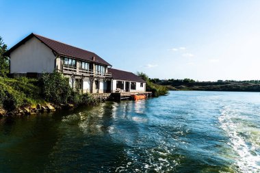 Limanu Gölü 'nün kıyısı. Köstence, Romanya.
