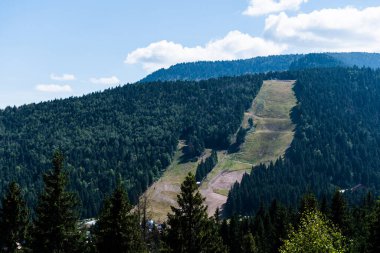 Vartop kayak pisti, Apuseni Dağları 'ndaki doğa rezervi. Romanya.