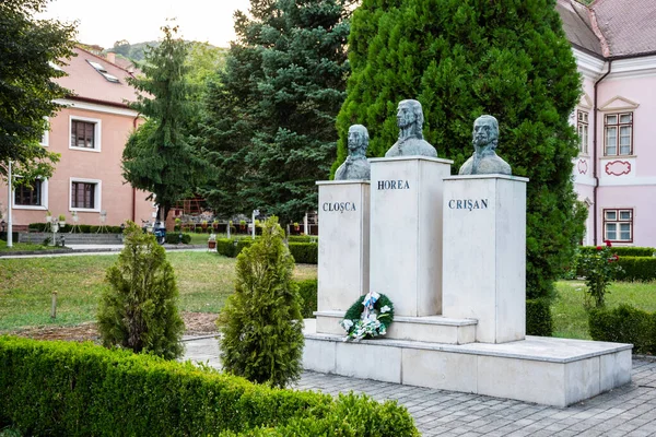Deva Roumanie Juillet 2021 Statue Horea Closca Crisan Devant Palais — Photo