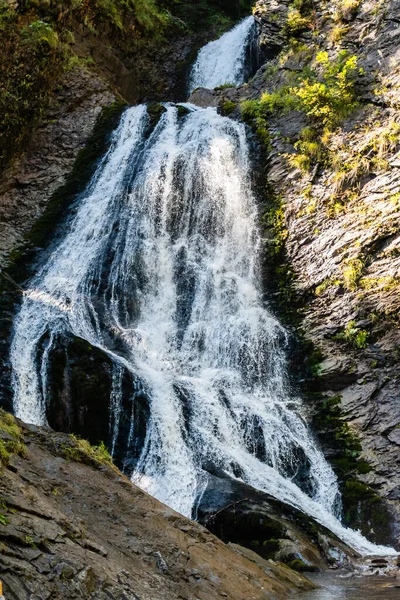 Rachitele Waterfall Also Called Bride Veil Waterfall Located Valea Stanciului — Stock Photo, Image