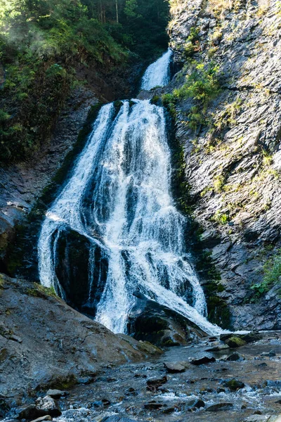 Cachoeira Rachitele Também Chamado Cascata Véu Noiva Localizado Valea Stanciului — Fotografia de Stock