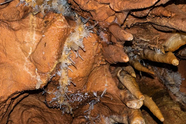 Crystal Cave Farcu Mine Calcite Crystal Cave Apuseni Mountains Bihor — Stock Photo, Image