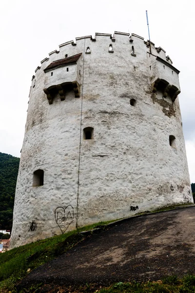 Брасов Румыния Сентября 2021 Белая Башня Turnul Alb Крепость Брашова — стоковое фото