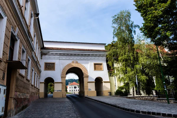 Brasov Romania Settembre 2021 Porta Schei Nel Quartiere Scheii Brasovului — Foto Stock