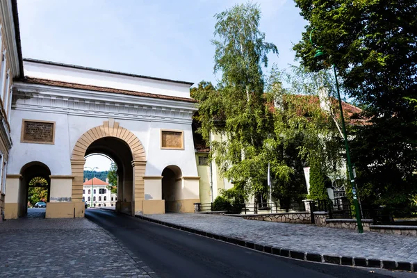 Brasov Rumania Septiembre 2021 Puerta Schei Barrio Scheii Brasovului — Foto de Stock