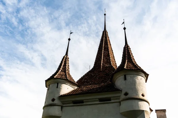 Catherine Gate Poarta Ecaterinei Famoso Portão Medieval Brasov Roménia — Fotografia de Stock