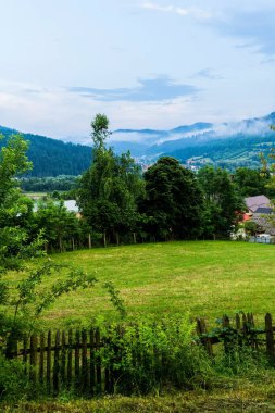 Gura Humorului 'de panoramik manzara, Suceava ilçesi, Bucovina, Romanya.