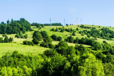 Gura Humorului 'de panoramik manzara, Suceava ilçesi, Bucovina, Romanya.