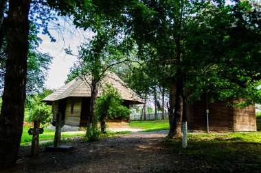 SUCEAVA, ROMANIA - 21 Haziran 2019: Bucovina Village Museum veya Bukovina Ulusal Müzesi.