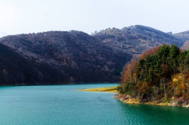 Doftana nehri manzarası, Paltinu barajı, Prahova.