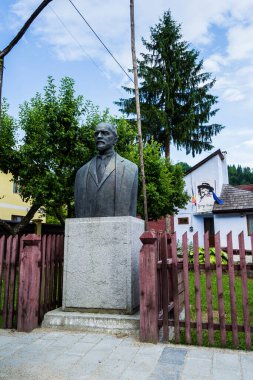 BİSTRITA NASAUD, ROMANIA - 18 HAZİRAN 2019: George Cosbuc Memorial House. Büyük şairin çocukluğunun beşiği, hatırlanmaya değer eserler yaratması için ona ilham veren yer..