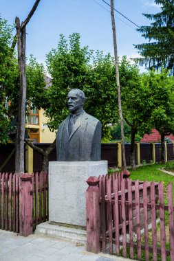 BİSTRITA NASAUD, ROMANIA - 18 HAZİRAN 2019: George Cosbuc Memorial House. Büyük şairin çocukluğunun beşiği, hatırlanmaya değer eserler yaratması için ona ilham veren yer..