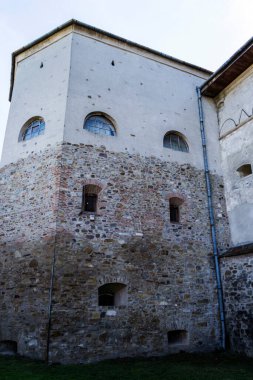 Fagaras Kalesi, ortaçağ kalesi Transilvanya 'da inşa edilmiş. Brasov ilçesi, Romanya.