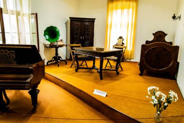 STUPCA, SUCEAVA, ROMANIA - 19 Haziran 2019: Siprian Porumbescu Anıt Evi.