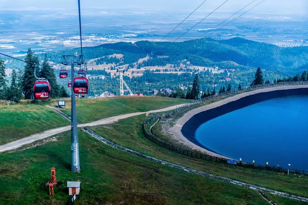 Poiana Brasov Brasov Romania Eylül 2021 Kayak Yamaçları Gondol Ruia — Stok fotoğraf