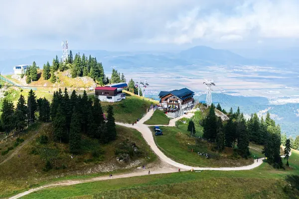 Poiana Brasov Brasov Roménia Setembro 2021 Paisagem Com Chalé Yager — Fotografia de Stock