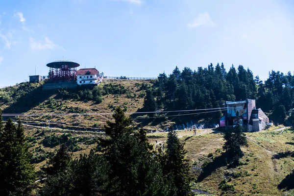 Poiana Brasov Brasov Romania Eylül 2021 Kara Keçi Teleferiği Telecabina — Stok fotoğraf