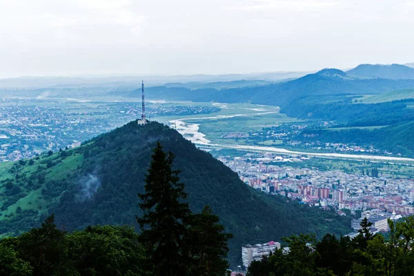 Landscape Piatra Neamt Town Viewed Pietricica Mountain — Stock Photo, Image