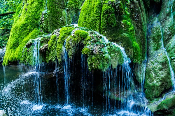 Bigar Waterfall Considered One Most Spectacular World Also Here Place — Stock Photo, Image