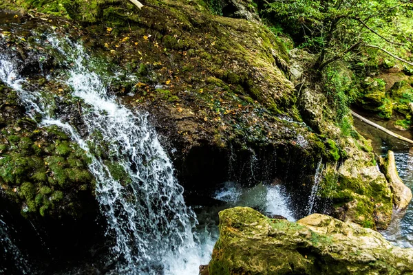 Вайоага Водоспад Банату Один Найкрасивіших Румунії Розташований Парку Чіле Нерей — стокове фото