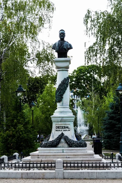 Drobeta Turnu Severin Romania Settembre 2019 Statua Del Decebalo — Foto Stock