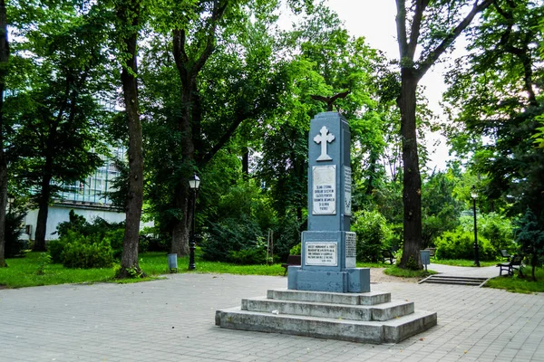 Suceava Roumanie Juin 2019 Monument Des Héros Parc Central Avec — Photo