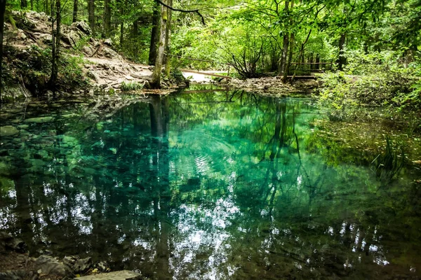 Ochiul Beiului Emerald Lake National Park Cheile Nerei Beusnita Banat — 图库照片