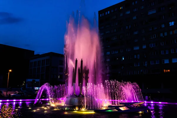 Drobeta Turnu Severin Romania September 2019 Kinetic Fountain Drobeta Turnu — Stock Photo, Image