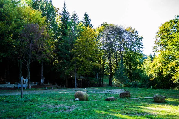 Source Père Arsenie Boca Logement Pour Les Bougies Près Source — Photo