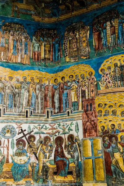 Voronet Romania June 2019 Voronet Monastery Nicknamed Sistine Chapel East — Stock Photo, Image