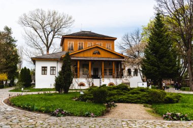 GOLESTI, ROMANIA - 18 Nisan 2022 Golesti Müzesi. Bağcılık ve Şiir Müzesi.